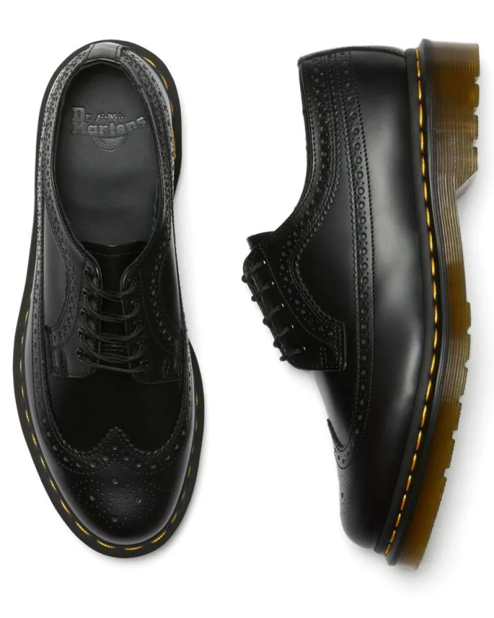 3989 Brogue Sko, Black Vintage Smooth, 45