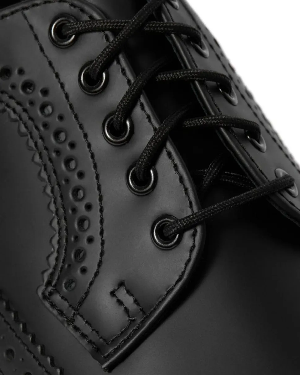 3989 Brogue Sko, Black Vintage Smooth, 45