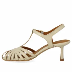 5840-101 Højhælede Sandaler, Beige, 41