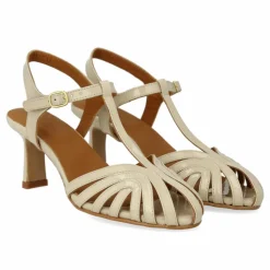 5840-101 Højhælede Sandaler, Beige, 41
