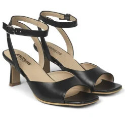 5706-101 Højhælede Sandaler, Sort, 39