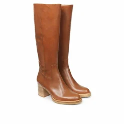7694-101 Højhælede Støvler, Cognac, 41