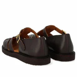5516-304 Klassisk Fishermans Sandaler, Dark Brown, 37