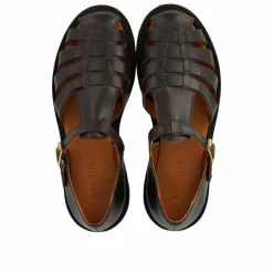 5516-304 Klassisk Fishermans Sandaler, Dark Brown, 37