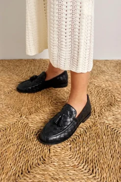 1742-101 Loafers, Black Braid, 39