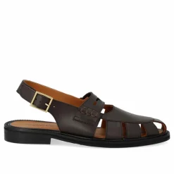 1688-101 Slingback Loafers, Dark Brown, 43