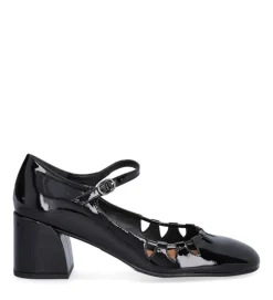 A8075 Højhælede Sko, Black Patent, 38