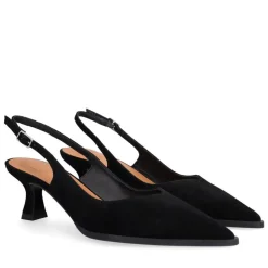 A8089 Højhælede Sko, Black Suede, 36