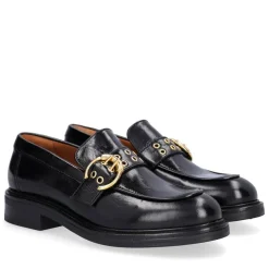 A7032 Loafers, Black Athene Calf/Gold, 40