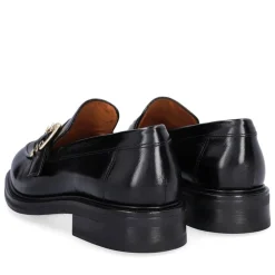 A7032 Loafers, Black Athene Calf/Gold, 40