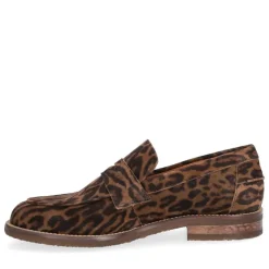A6335 Loafers, Leopard Suede, 38