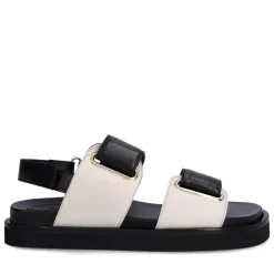 A6406 Sandaler, Black/White Nappa, 41