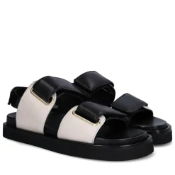 A6406 Sandaler, Black/White Nappa, 41