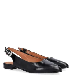 A16302 Slingback Ballerinasko, Black, 38