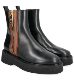 A3160 Støvle, Black/Cognac, 36