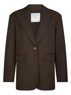 Aarielle Structure Blazer, Dark Brown, 36