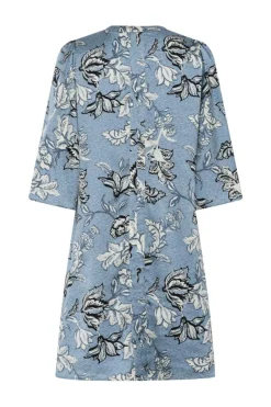 Acacia Majlyas Kjole, Dusty Blue Flower Print, 36