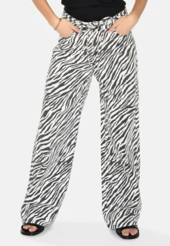 Adanna Zebra Jeans, Black, 42