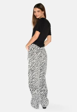 Adanna Zebra Jeans, Black, 42