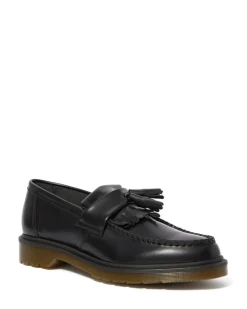 Adrian Smooth Leather Tassel Loafers, Sort, 42