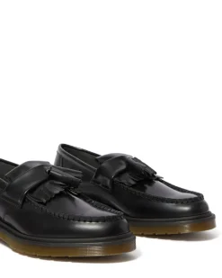 Adrian Smooth Leather Tassel Loafers, Sort, 42