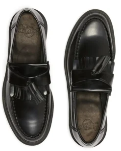 Adrian Smooth Leather Tassel Loafers, Sort, 42