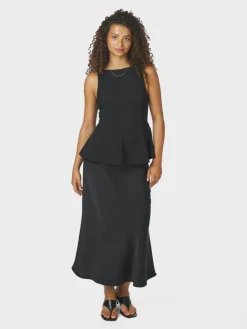 Agape Structure Tie Top, Black, 36