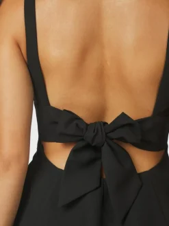 Agape Structure Tie Top, Black, 36