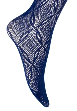 Ajouré Net Tights, Lapis, S