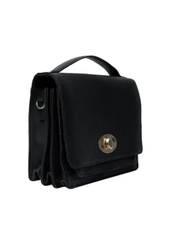 Alba Big Crossbody, Black/Brass
