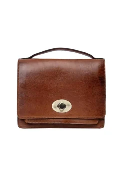 Alba Big Crossbody, Walnut/Brass