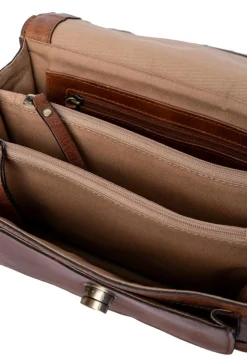 Alba Big Crossbody, Walnut/Brass