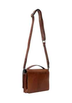 Alba Big Crossbody, Walnut/Brass