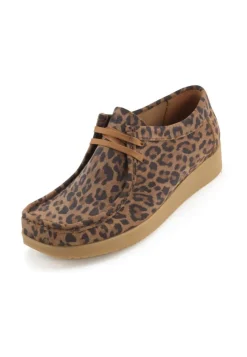 Alba Suede Sko, Leopard, 39
