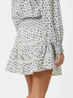 Alett Dot Flower Nederdel, Blue, 38