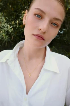 Alfabet Vedhæng, Gold Plated - I