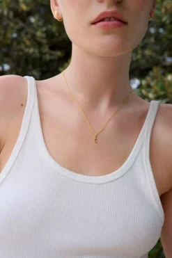 Alfabet Vedhæng, Gold Plated - T