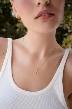 Alfabet Vedhæng, Gold Plated - H