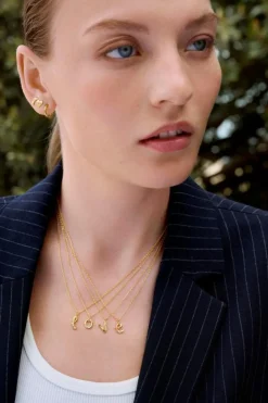 Alfabet Vedhæng, Gold Plated - O