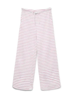 Alma Wide Bukser, Star White/Bonbon, L