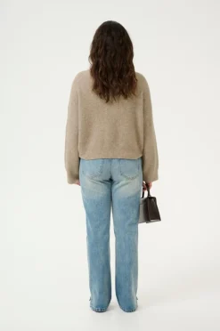 AlphaGZ Striktrøje, Warm Sand Melange, L