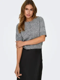 Alva Life Embel Cardigan, Medium Grey Melange, XS