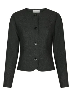 Amanda Herringbone Jakke, Antracit, 36