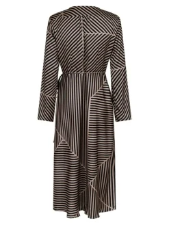 Amber Mix Lines Kjole, Sort, 34