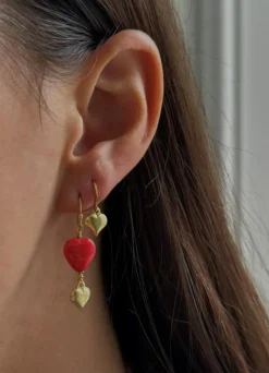 Amore Øreringe, Gold Plated