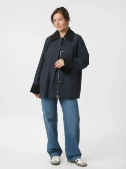 Anastacia Cord Jakke, Navy, 42