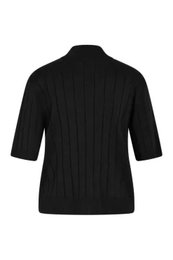 Anemone Glady Strikbluse, Black, S