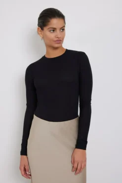 AngelaBB Langærmet T-shirt, Black, M