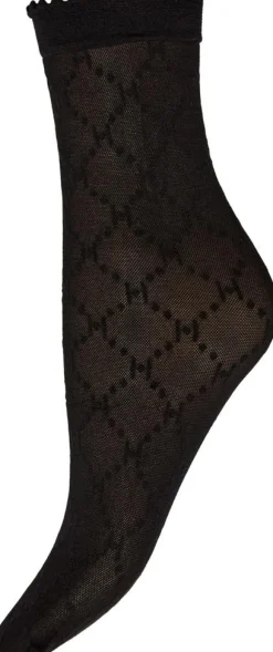 Ankle Logo Strømper, Black