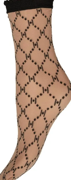 Ankle Logo Strømper, Golden